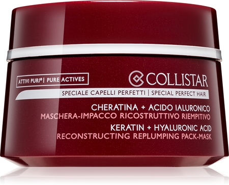 Collistar Attivi Puri Keratin+Hyaluronic Acid Mask Intensivt regenererande mask För skadat och ömtåligt hår