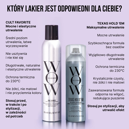 Color WOW Texas Hold ‘em mocny lakier do włosów z filtrem UV