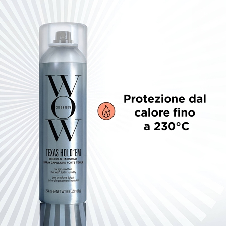 Color WOW Texas Hold ‘em lacca per capelli forte con fattore di protezione UV