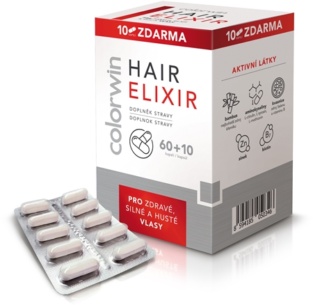 Colorwin Hair elixir doplněk stravy pro podporu zdraví vlasů