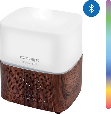Concept DF2011 Perfect Air Dark Wood diffuseur d'huiles essentielles lecteur Bluetooth et réveil