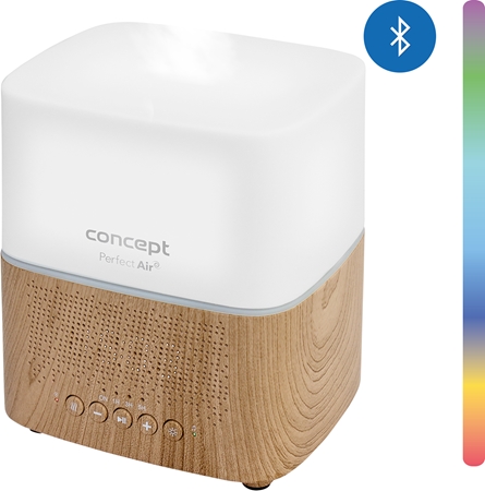 Concept DF2010 Perfect Air Light Wood aromātu difuzors bluetooth atskaņotājs un modinātājs