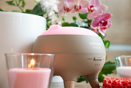Concept DF1012 Perfect Air Cappuccino diffuseur d’huiles essentielles ultrasonique et humidificateur d’air avec une minuterie