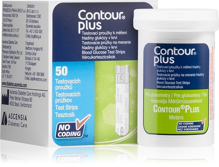 Countour PLUS testovací proužky k určení hladiny glukózy v krvi