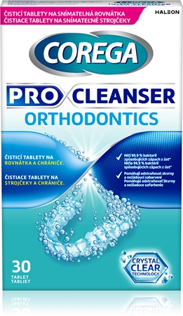 Corega Pro Cleanser Orthodontics Tabletten zur Reinigung von Zahnspangen