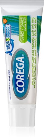 Corega Fresh Extra Strong fixatiecrème voor tandprothesen met Extra Sterke Fixatie