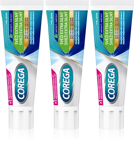 Corega Fresh Extra Strong fixatiecrème voor tandprothesen