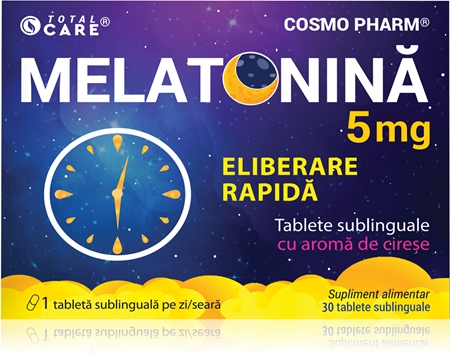 Cosmo Pharm Melatonina Rapida 5 mg tablete pentru probleme cu adormitul și pentru tulburări ale somnului