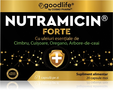 Cosmo Pharm Nutramicin Forte capsule pentru detoxificarea organismului și sprijinirea imunității