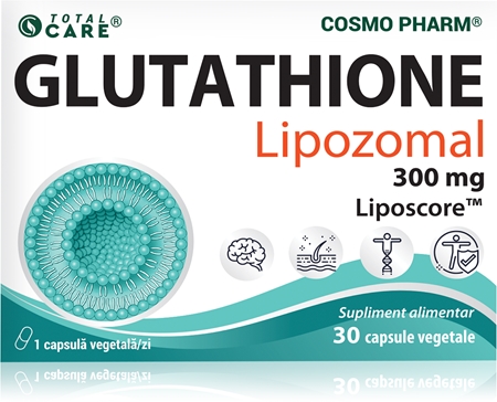 Cosmo Pharm Glutathione lipozomal 300 mg capsule favorizează detoxifierea organismului