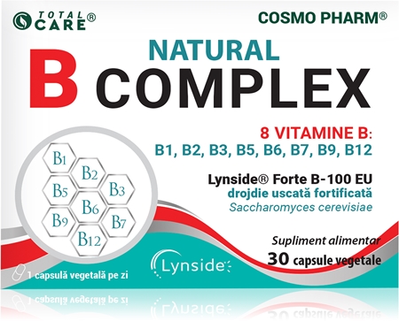 Cosmo Pharm B complex natural capsule în sprijinul sistemului imunitar