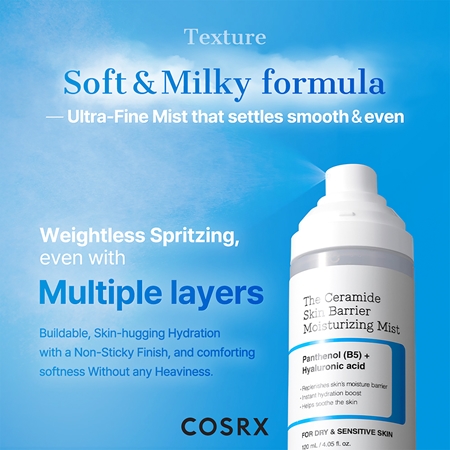 Cosrx The Ceramide Skin Barrier Moisturizing Mist mgiełka nawilżająco-ochronna do wzmocnienia bariery skórnej