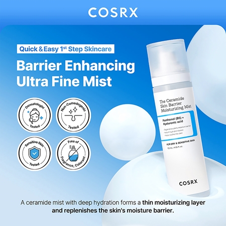 Cosrx The Ceramide Skin Barrier Moisturizing Mist mgiełka nawilżająco-ochronna do wzmocnienia bariery skórnej