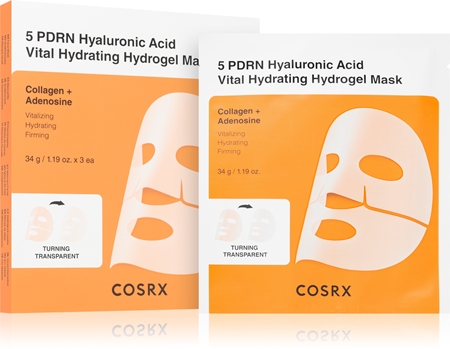 Cosrx 5 PDRN Hyaluronic Acid Vital Hydrating Hydrogel Mask εντατική μάσκα υδρογέλης για λαμπρότητα και λείανση επιδερμίδας