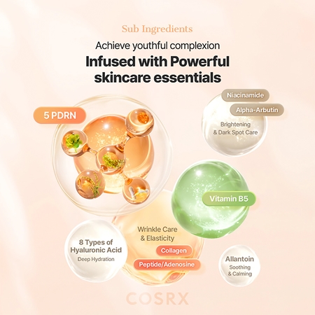 Cosrx 5 PDRN B5 Vital Soothing Toner rewitalizujący tonik dla efektu rozjaśnienia i wygładzenia skóry