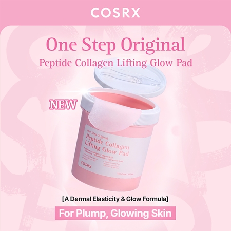 Cosrx One Step Original Peptide Collagen Lifting Glow Pad tonizujące płatki do twarzy do ujędrniania i liftingu skóry twarzy
