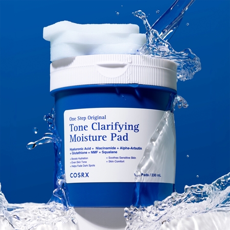 Cosrx One Step Original Tone Clarifying Moisture Pad patchs toniques pour un effet naturel