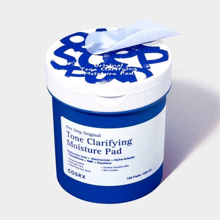 Cosrx One Step Original Tone Clarifying Moisture Pad patchs toniques pour un effet naturel