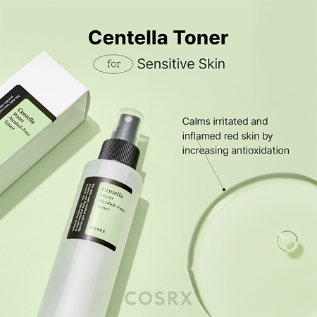 Cosrx Centella Water Alcohol-Free tonik nawilżający o działaniu uspokajającym
