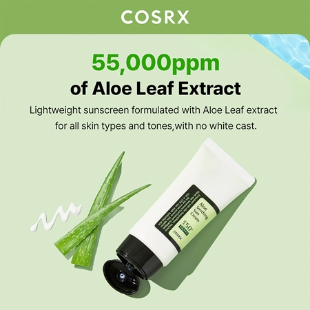 Cosrx Aloe Soothing Sun Cream apsaugos nuo saulės kremas SPF 50