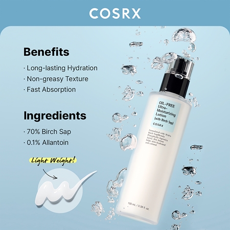 Cosrx Oil Free Ultra Moisturizing Lotion mleczko nawilżające do twarzy