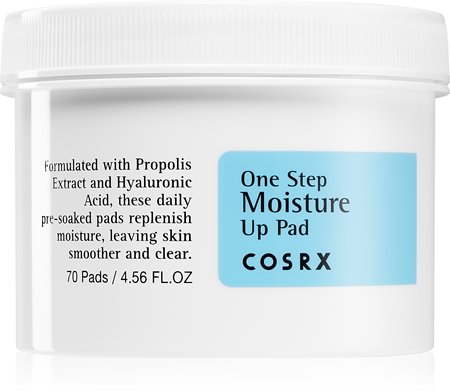 Cosrx One Step Moisture Pīlinga kokvilnas plāksnītes ar mitrinošu efektu