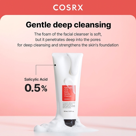 Cosrx Salicylic Acid Daily Gentle Cleanser aktywna pianka oczyszczająca