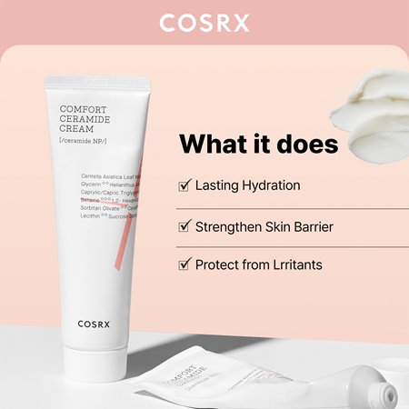 Cosrx Comfort Ceramide lekki krem nawilżający do łagodzenia