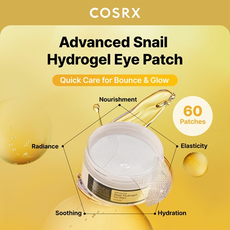 Cosrx Advanced Snail Hydrogel Eye Patch hydrożelowa maska wokół oczu do rozjaśnienia i nawilżenia