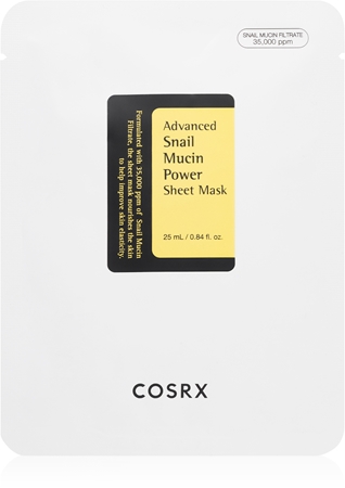 Cosrx Advanced Snail Power Essence Anti-Wrinkle Cloth Mask with moisturising effect