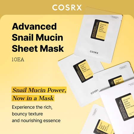 Cosrx Advanced Snail Power Essence maseczka przeciwzmarszczkowa w płachcie o działaniu nawilżającym