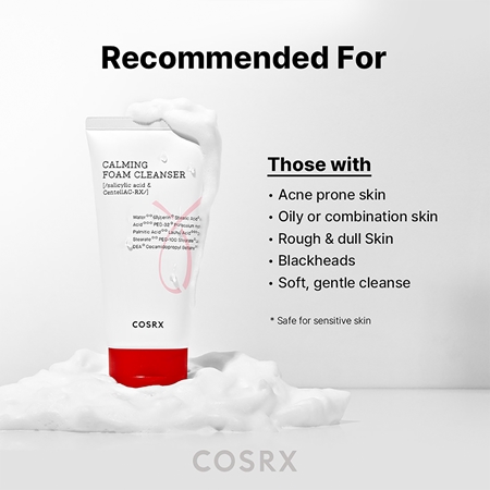 Cosrx AC Collection delikatna pianka oczyszczająca do skóry wrażliwej ze skłonnością do wyprysków