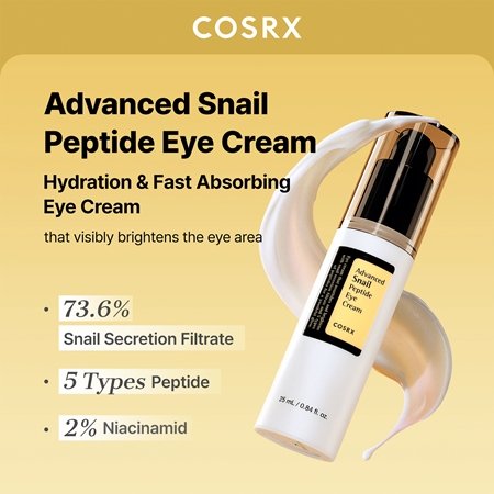 Cosrx Advanced Snail Peptide Eye Cream krem rozjaśniająco-nawilżający do okolic oczu