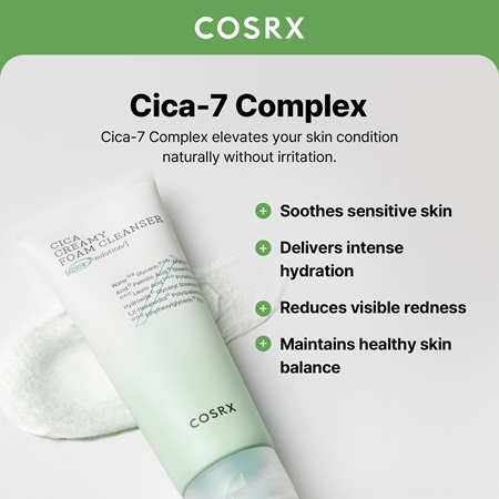 Cosrx Pure Fit Cica Creamy Foam Cleanser pianka oczyszczająca do skóry tłustej