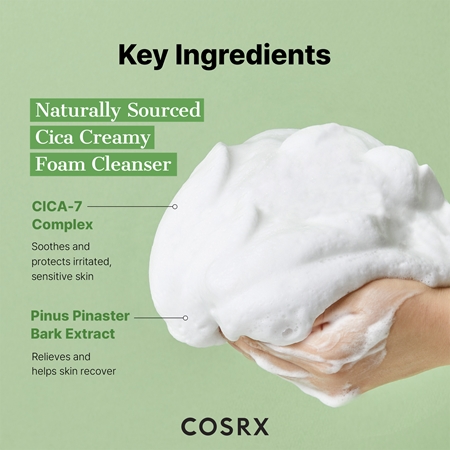 Cosrx Pure Fit Cica Creamy Foam Cleanser pianka oczyszczająca do skóry tłustej