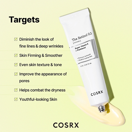 Cosrx The Retinol 0.3 krem do twarzy z retinolem