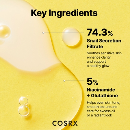 Cosrx Advanced Snail Radiance Dual Essence rozjaśniające serum nawilżające z ekstraktem ze śluzu ślimaka