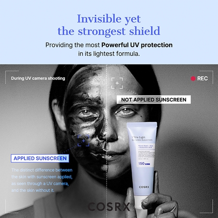 Cosrx Ultra-Light Invisible Sunscreen ultra lekki krem do opalania twarzy i ciała SPF 50+