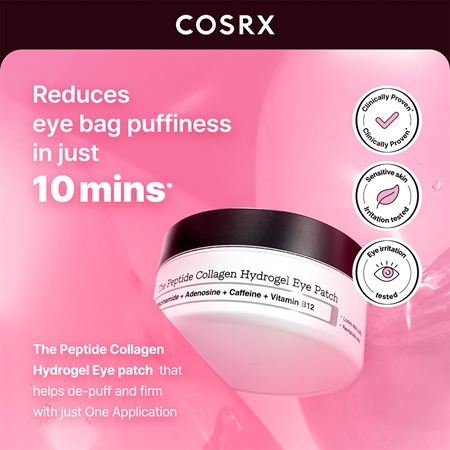 Cosrx The Peptide Collagen Hydrogel Eye Patch Hydrogel Eye Mask with anti-ageing effect