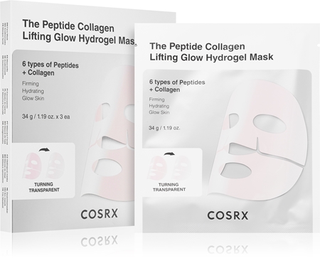 Cosrx The Peptide Collagen Lifting Glow Hydrogel Mask συσφικτική μάσκα προσώπου με ενυδατικό αποτέλεσμα
