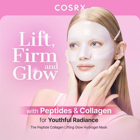 Cosrx The Peptide Collagen Lifting Glow Hydrogel Mask ujędrniająca maseczka do twarzy o działaniu nawilżającym