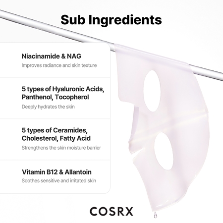 Cosrx The Peptide Collagen Lifting Glow Hydrogel Mask ujędrniająca maseczka do twarzy o działaniu nawilżającym