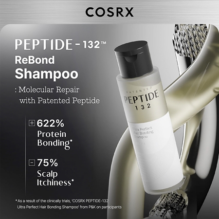 Cosrx Peptide - 132 Ultra Perfect Hair Bonding Shampoo wzmacniający szampon do włosów zniszczonych o działaniu uspokajającym