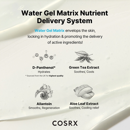 Cosrx Green Tea Aqua Soothing nawilżający krem-żel o działaniu uspokajającym