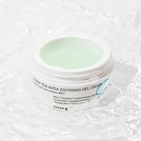 Cosrx Green Tea Aqua Soothing nawilżający krem-żel o działaniu uspokajającym