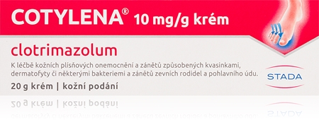 Cotylena Cotylena 10 mg/g krém proti houbám, kvasinkám a kožním plísním