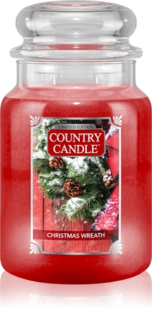Country Candle Christmas Wreath