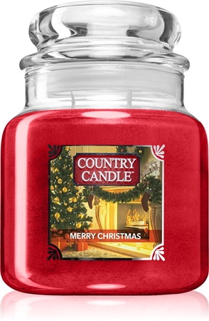 country candle merry christmas