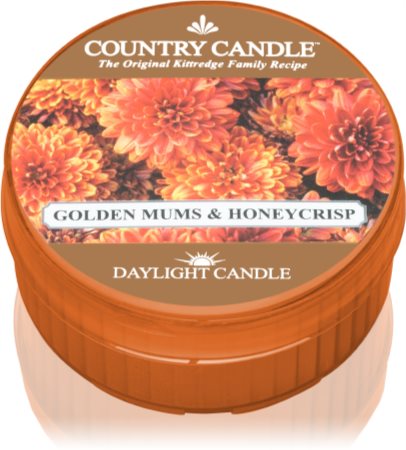 Country Candle Golden Mums & Honey Crisp čajová svíčka