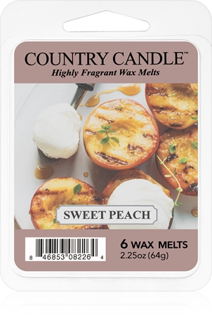 Country Candle Sweet Peach vaxsmältning